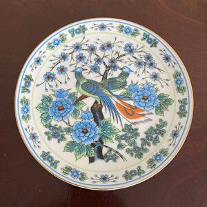 荣和谨制 日本中古花鸟收藏盘 装饰摆件瓷器圆碟 Vintage挂盘赏盘