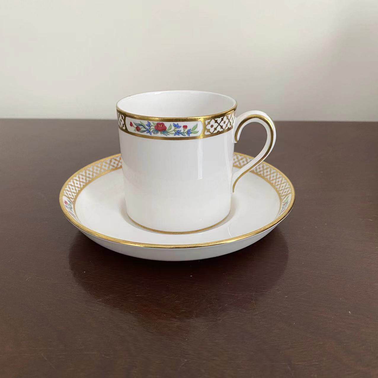 Spode 斯波德 手绘描金 英国稀有收藏茶杯 中古摩卡杯 浓缩咖啡杯