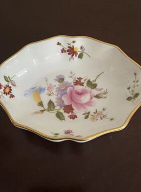 Royal Crown Derby 皇家皇冠德比 之花束中古收藏装饰首饰碟 摆盘