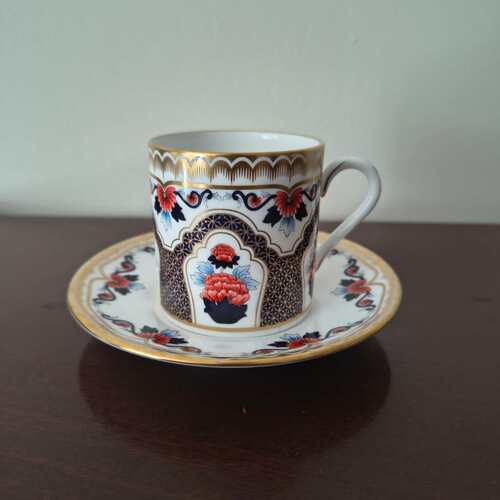 Royal Worcester 皇家伍斯特 1994年摄政王描金浓缩咖啡杯 甜品碟