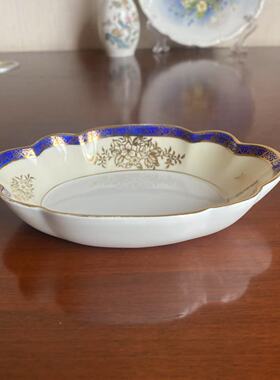 NORITAKE 则武 日本古董收藏瓷器 描金装饰小碟 玄关装饰摆件瓷盘
