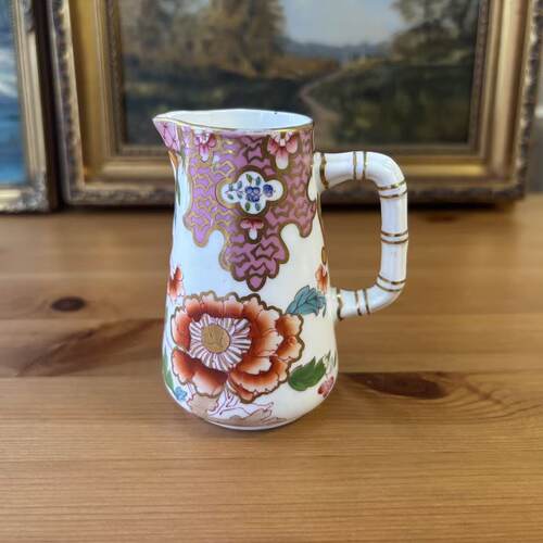 Minton 明顿 英国古董收藏手绘花卉描金奶壶 稀有水壶摆件老瓷器