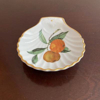 Royal Worcester 皇家伍斯特 水果描金贝壳盘 冰激凌盘 装饰小碟
