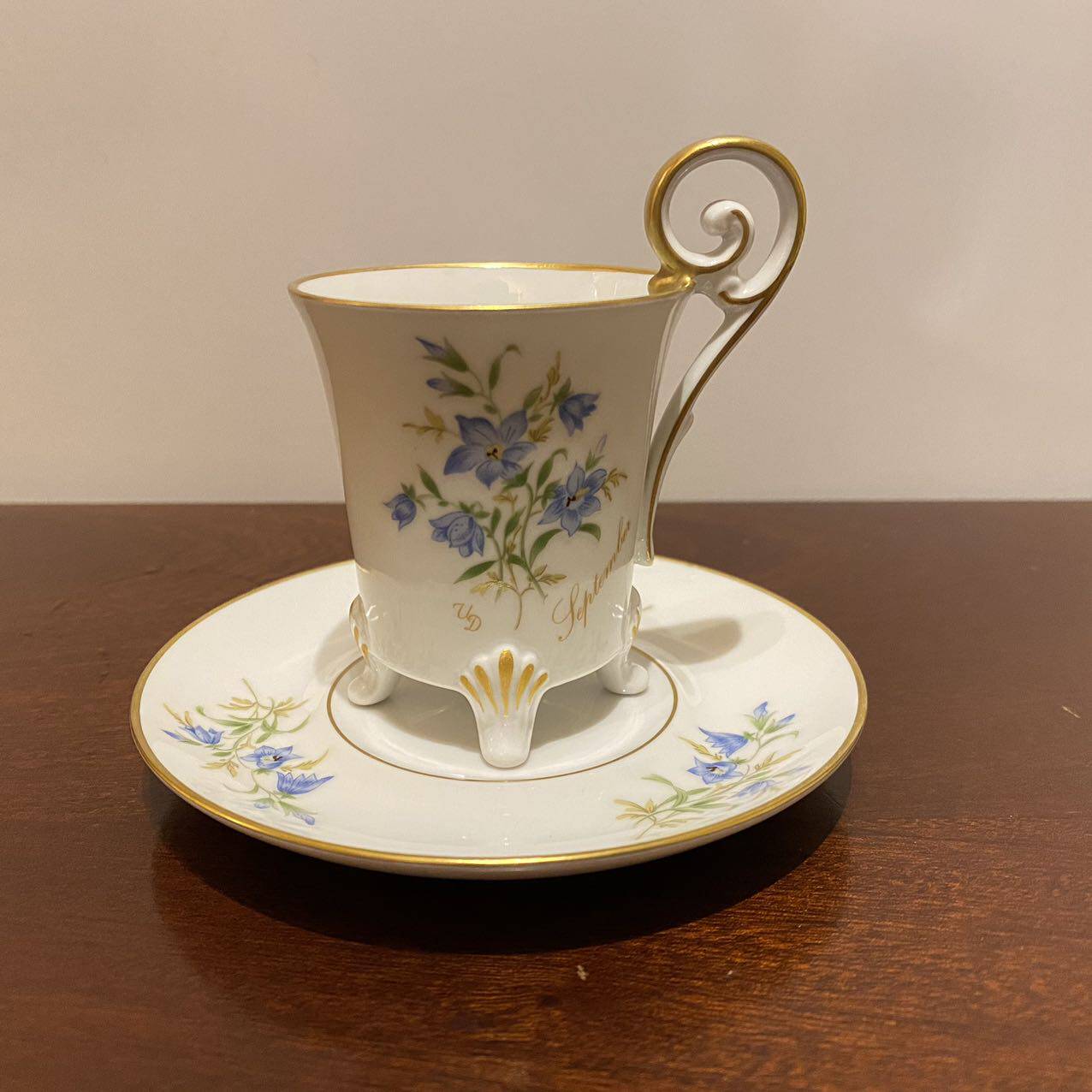 TIRSCHENREUTH 蒂申罗伊特德国巴伐利亚四足浓缩咖啡杯 高脚茶杯