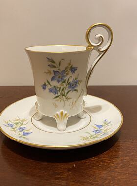 TIRSCHENREUTH 蒂申罗伊特德国巴伐利亚四足浓缩咖啡杯 高脚茶杯