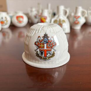 W.H.GOSS 高斯 英国伊斯灵顿盾徽 纹章瓷摆件 龙虾捕捉器模型瓷器