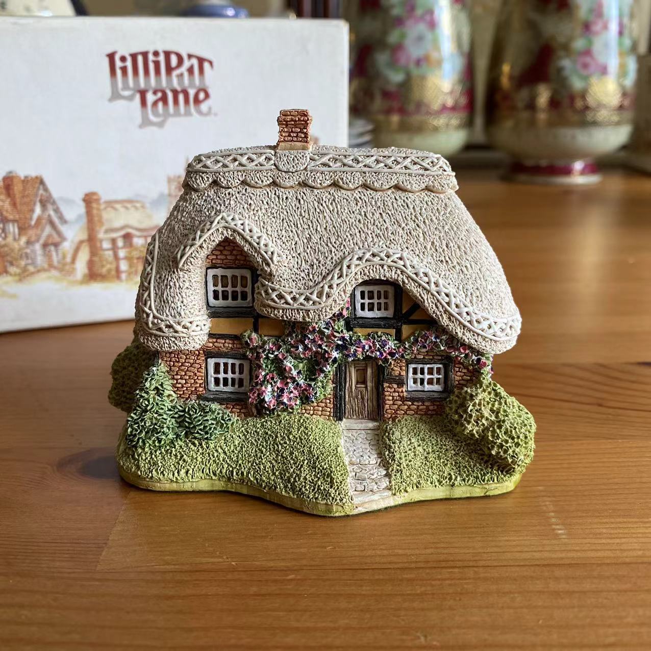 Lilliput Lane 殿堂级微缩小屋 原盒 1990年手工野蔷薇房子摆件