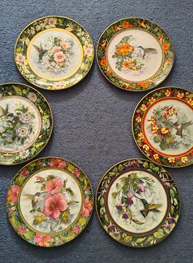 Royal Doulton 皇家道尔顿 Hummingbird 皇家蜂鸟限量收藏盘 整套