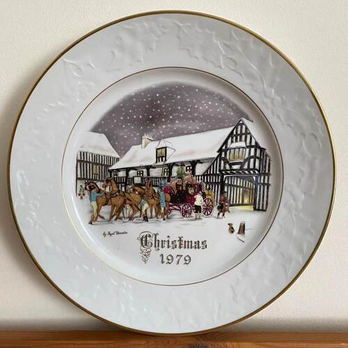 Royal Worcester 皇家伍斯特 1979年圣诞节收藏盘 生日礼品纪念碟