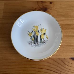 Royal Worcester 皇家伍斯特 英国骨瓷花卉首饰盘 兰花装饰盘瓷碟