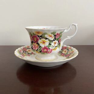 Royal Albert 皇家阿尔伯特香氛瓷茶杯 Primula 报春花花卉咖啡杯