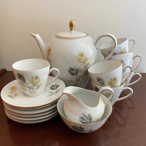 Seltmann Weiden 德国巴伐利亚中古描金咖啡杯 茶杯 整套摆件茶具