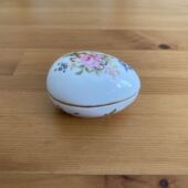 蛋形戒指盒 英国骨瓷椭圆瓷罐 中古首饰罐 哈默斯利 Hammersley