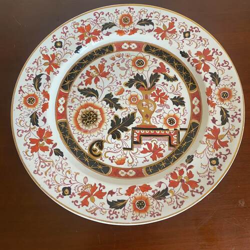 Ashworth Bros Real Ironstone 手绘鎏金古董收藏赏盘 老瓷器摆盘