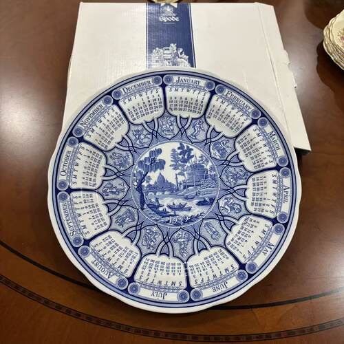 Spode 斯波德 1999年年历青花装饰 ROME风景大盘  罗马原盒收藏碟