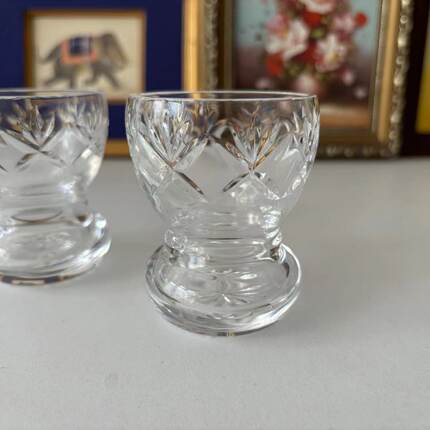 Royal Doulton 皇家道尔顿 英国中古水晶摆件 手工磨刻烛台装饰