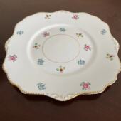 彩绘花卉赏盘骨瓷方碟 描金蛋糕盘 Royal Stafford 皇家斯塔福德