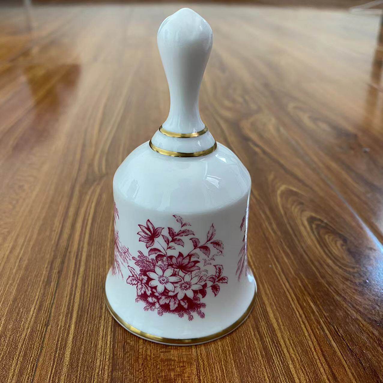 Spode 斯波德中古描金纹饰西洋风景画餐铃摆件 召唤摇铃 英国铃铛