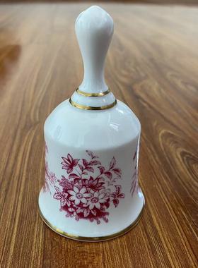 Spode 斯波德中古描金纹饰西洋风景画餐铃摆件 召唤摇铃 英国铃铛