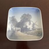 中古摆件欧洲收藏瓷盘 饰风景小碟 首饰碟 丹麦哥本哈根手工装 B&G