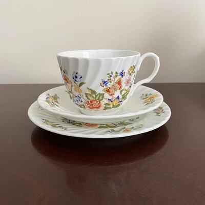 AYNSLEY 安兹丽 Cottage Garden 村舍花园骨瓷午茶杯 摩卡咖啡杯