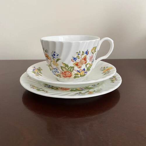 AYNSLEY 安兹丽 Cottage Garden 村舍花园骨瓷午茶杯 摩卡咖啡杯
