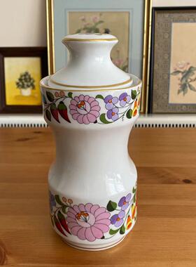 Kalocsa 匈牙利卡洛萨 Hungary 手绘瓷器 瓷瓶 糖罐 手工装饰瓷罐