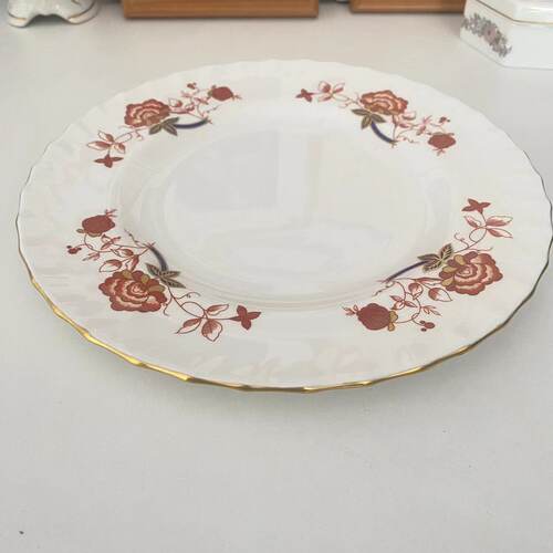 Royal Crown Derby 皇家皇冠德比 Bail 红牡丹甜品碟 伊万里大盘