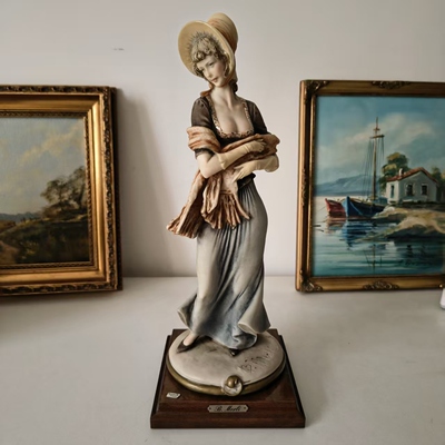 卡波迪蒙特 Capodimonte 欧美复古美女冷瓷雕塑摆件 孤品艺术收藏