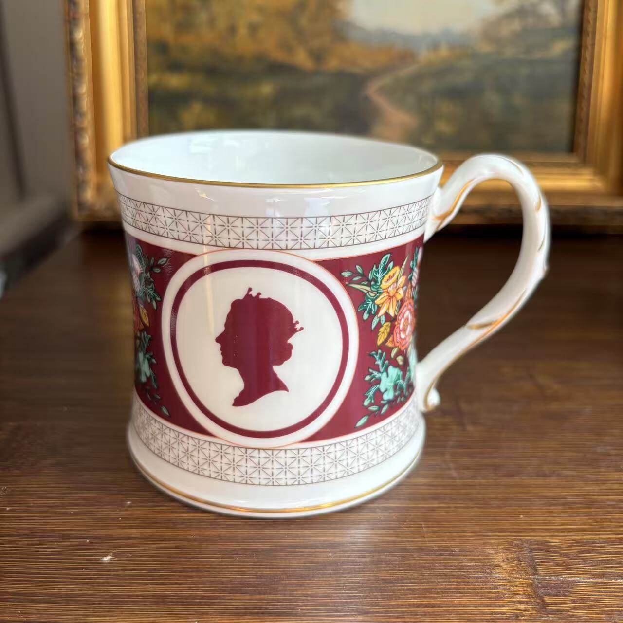 COALPORT 科尔波特 1992年英国女王 40周年纪念咖啡杯 限量瓷茶杯