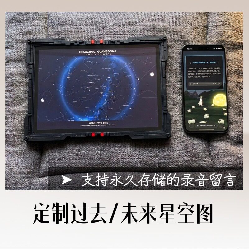 理科生硬核浪漫送男友老公生日礼物异地恋定制NFC留声星空相框