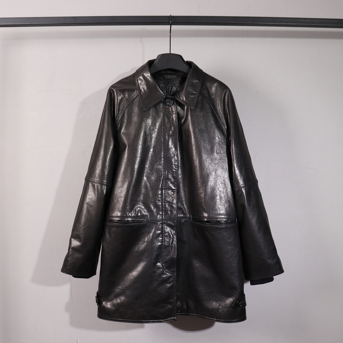 复古风真皮皮衣女款中长款翻领宽松显瘦可拆鹅绒内胆保暖长袖外套