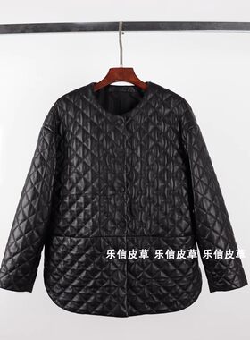 宽松百搭常规款真皮皮衣绵羊皮