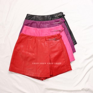 新款真皮绵羊皮皮裙女款高腰显瘦A字半身裙时尚百搭短款气质裤裙