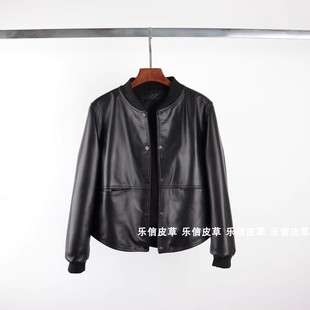 绵羊皮夹克韩版 海宁真皮皮衣女短款 宽松显瘦小外套潮 新款 2022秋季