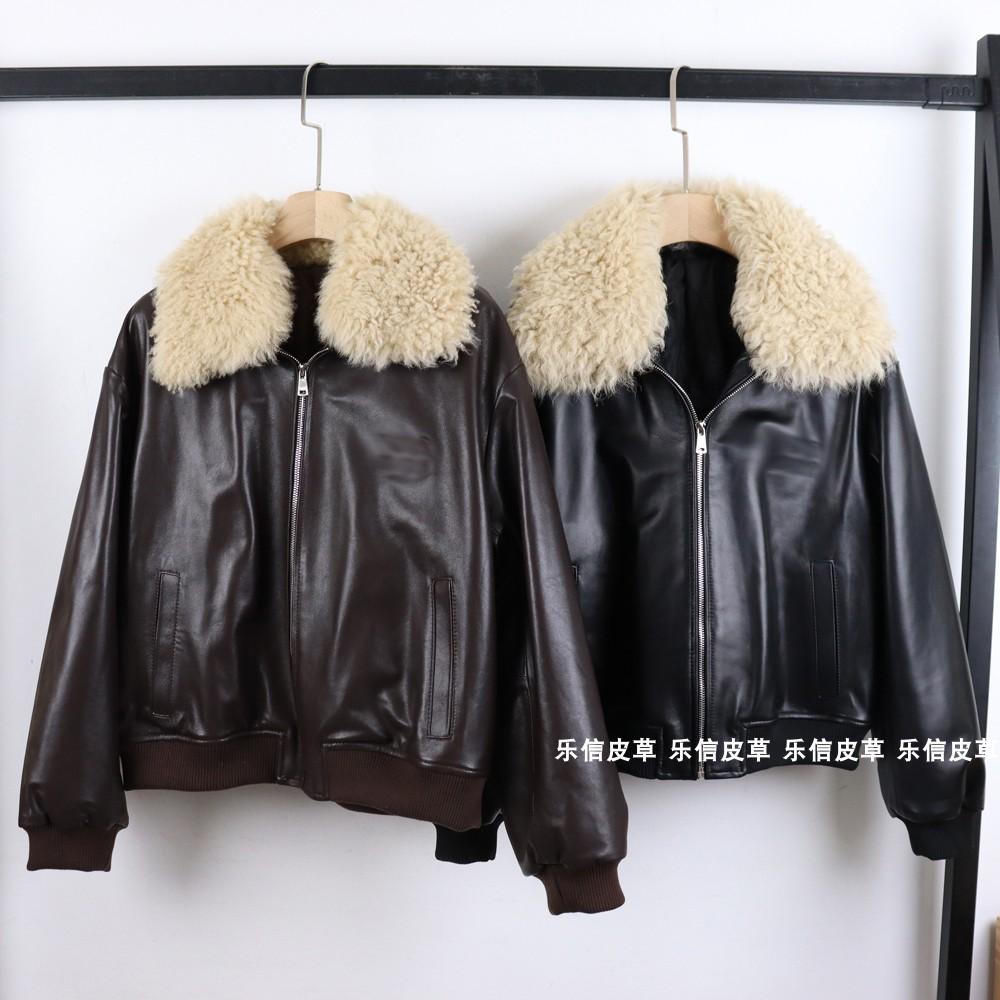 2024年春秋新款加棉机车服皮衣