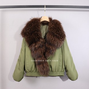 气质新款大毛领鹅绒服女款短款时尚修身洋气宽松显瘦保暖派克服