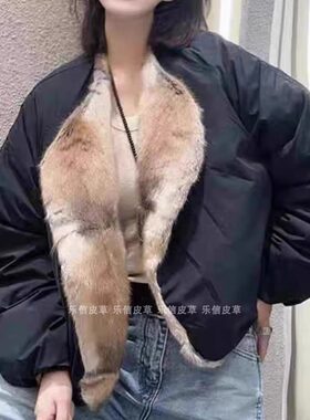 时尚新款羽绒服女皮草水貂毛拼接鹅绒百搭显瘦气质舒适保暖外套