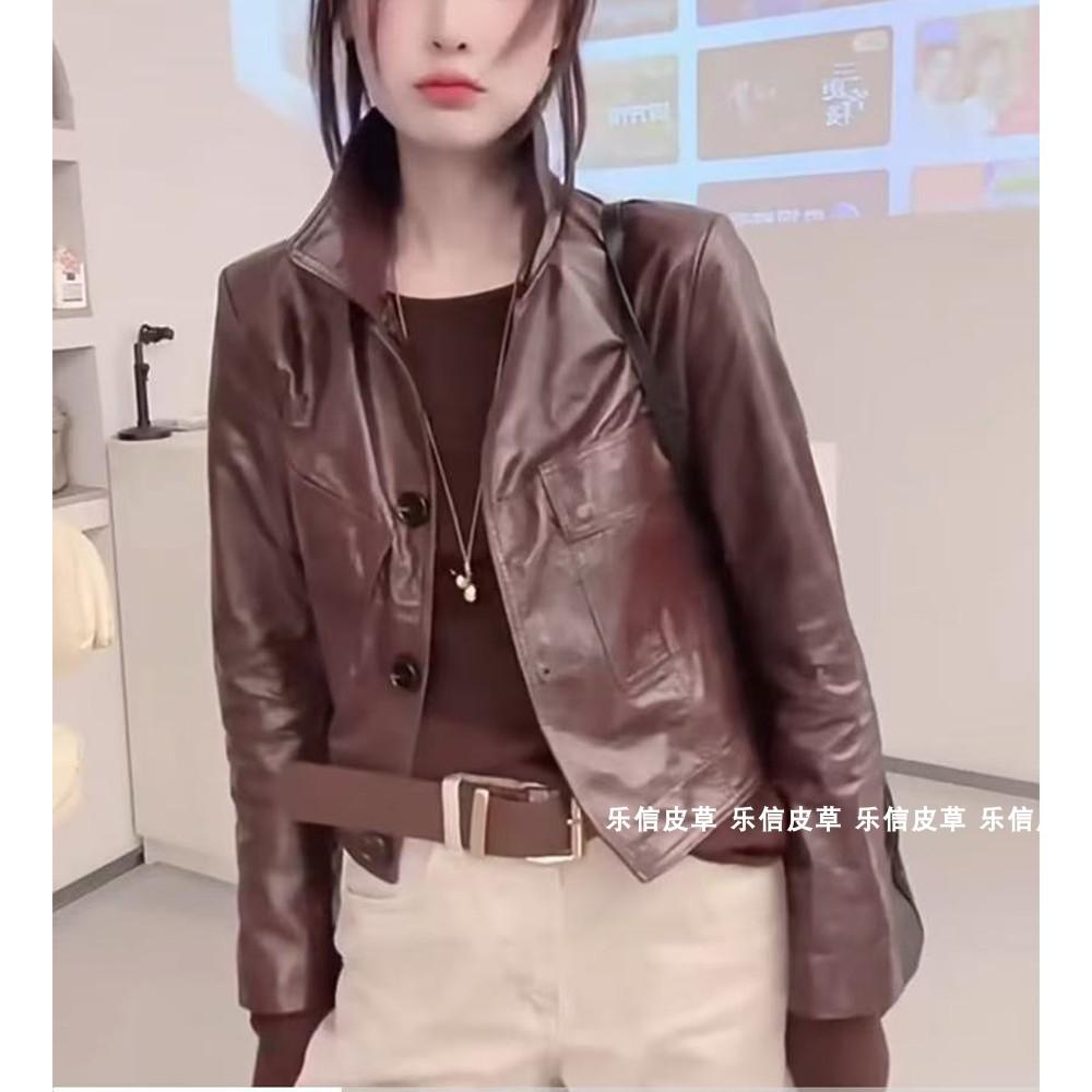 2024新款网红同款真皮双兜皮衣