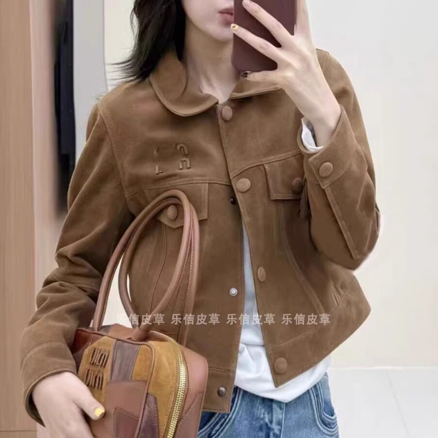 真皮新款皮衣女款绵羊皮皮夹克