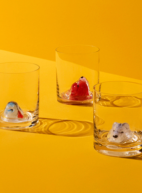 【礼物】瑞典kosta boda水晶杯小狐狸水杯小丑蛙酒杯小熊动物杯子