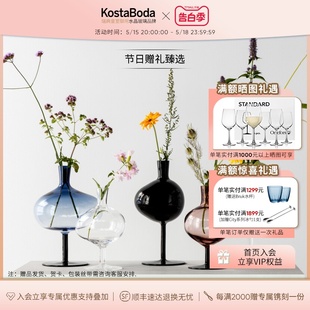 bottle家居花瓶艺术摆件装 kostaboda瑞典进口水晶玻璃Bod 饰品