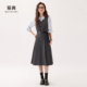 裙法式 幂典背心连衣裙女面试通勤百褶裙新款 小个子西装 气质背带裙