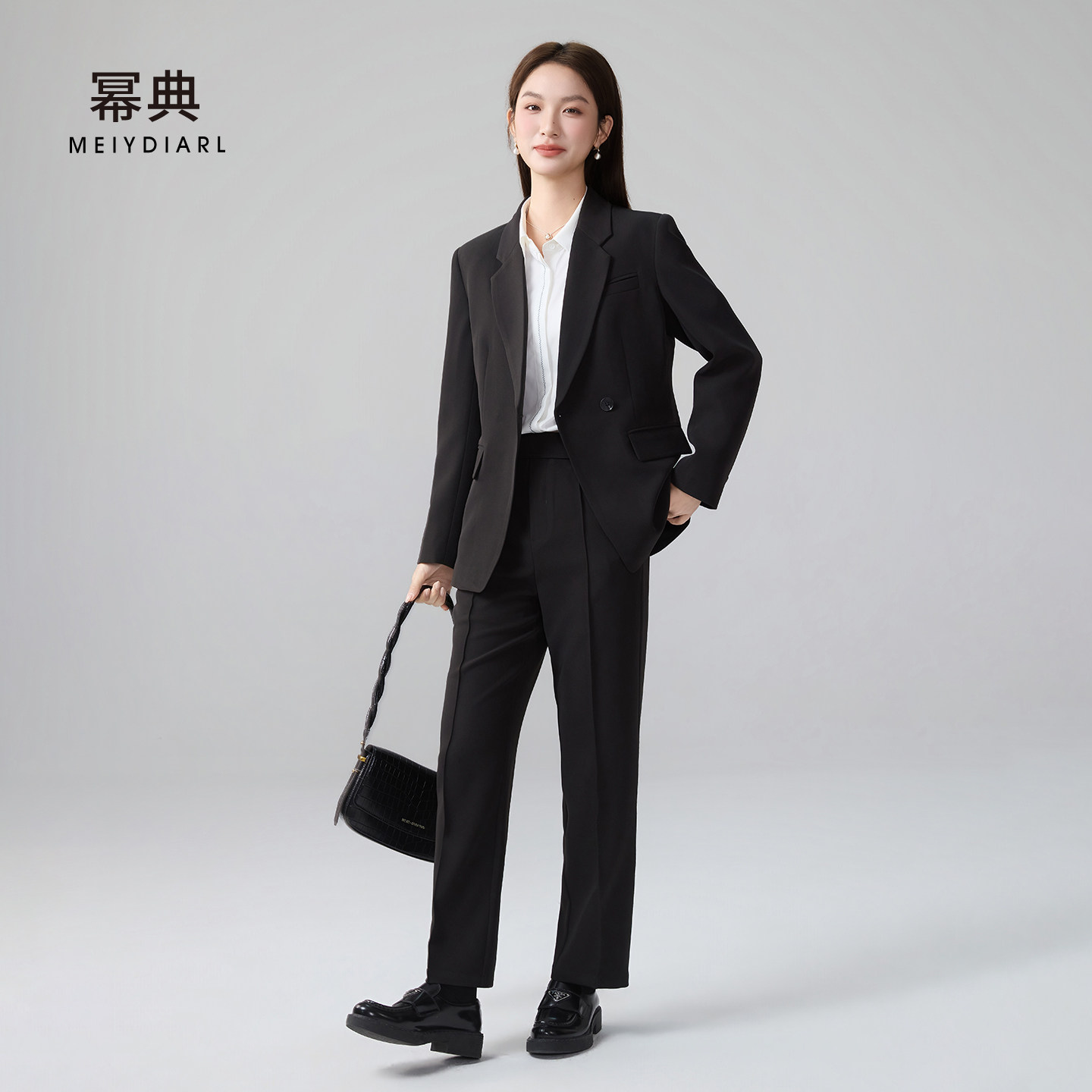 幂典黑色正装西服套装女士春季2026新款公考银行面试职业西装外套,女装/女士精品,西装,淘宝优惠券,粉丝福利购,淘宝优惠卷