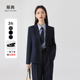 幂典大学生藏青色西装 外套小个子女2025春秋新款 通勤职业西服套装