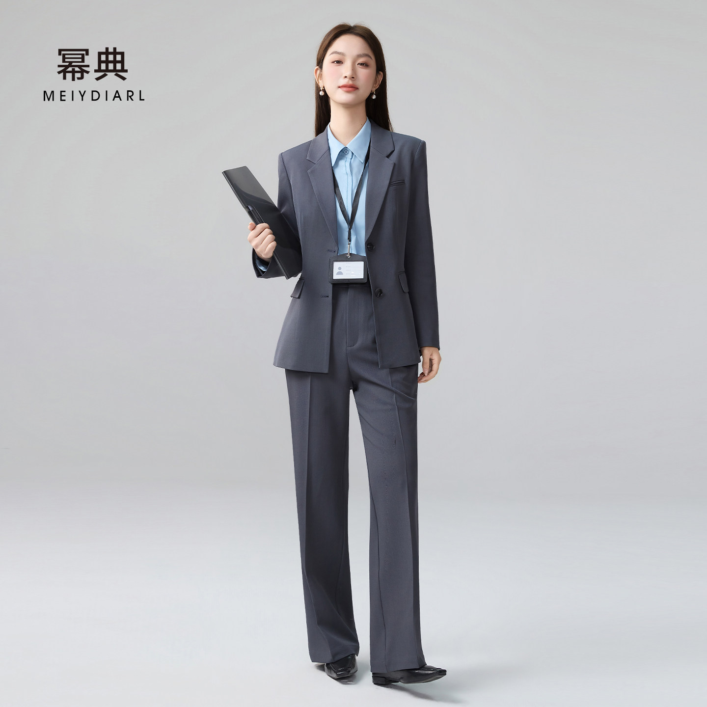 幂典灰色职业西装套装女春季考公面试职场正装两粒扣收腰西服外套,女装/女士精品,西装,淘宝优惠券,粉丝福利购,淘宝优惠卷