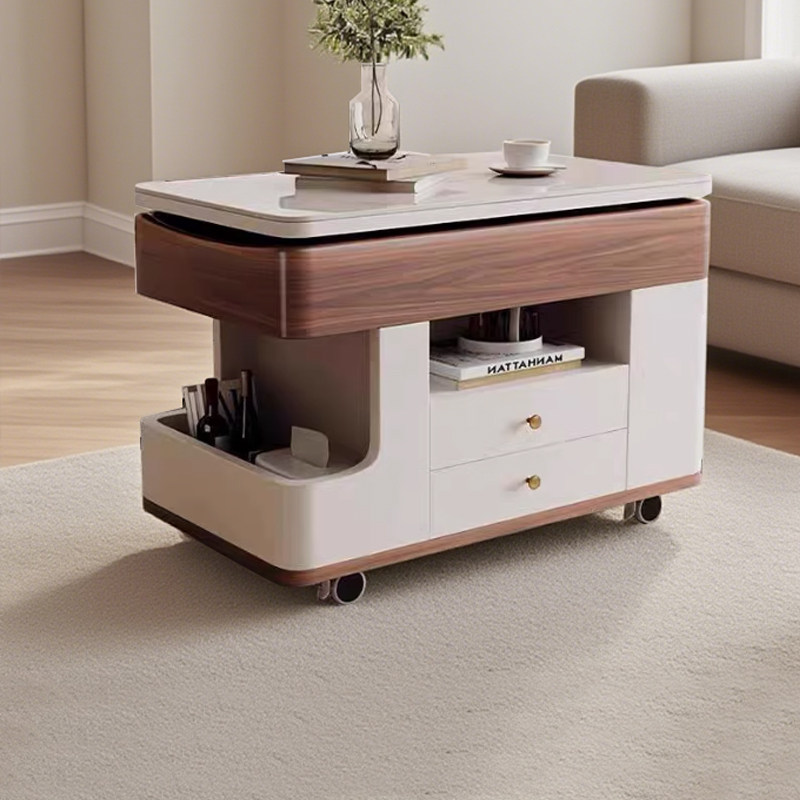 可移动轻奢高级感多功能茶几沙发边几茶几岩板升降带轮零吃小推车,住宅家具,角几/边几,淘宝优惠券,粉丝福利购,淘宝优惠卷