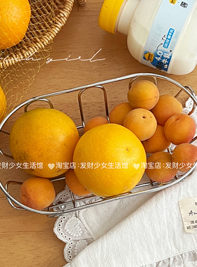 ins风果盘桌面金属收纳架沥水架