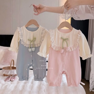 春夏女婴公主风哈衣爬服