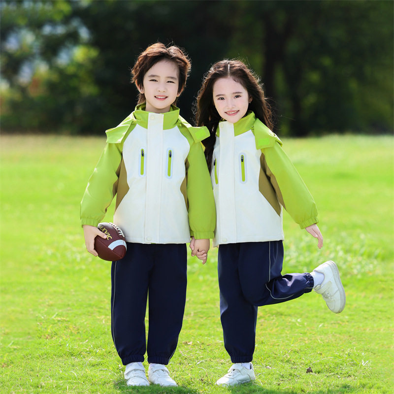 小学生校服冲锋衣三五件套春秋冬季运动会加厚班服幼儿园园服套装